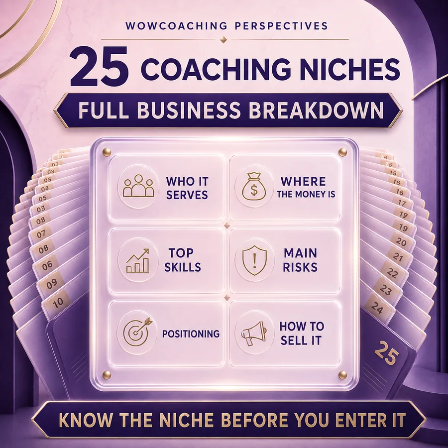 Coach Niche Playbook - full business breakdown of 25 coaching niches