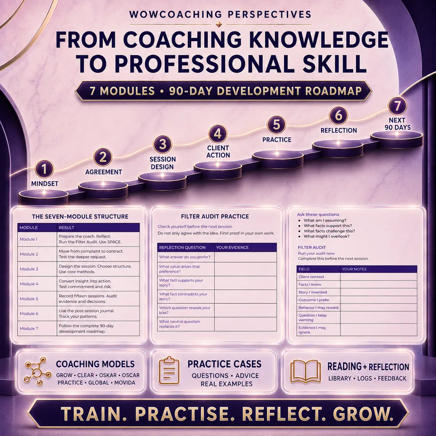 Coach Development Book - 7 modules with a 90-day development roadmap
